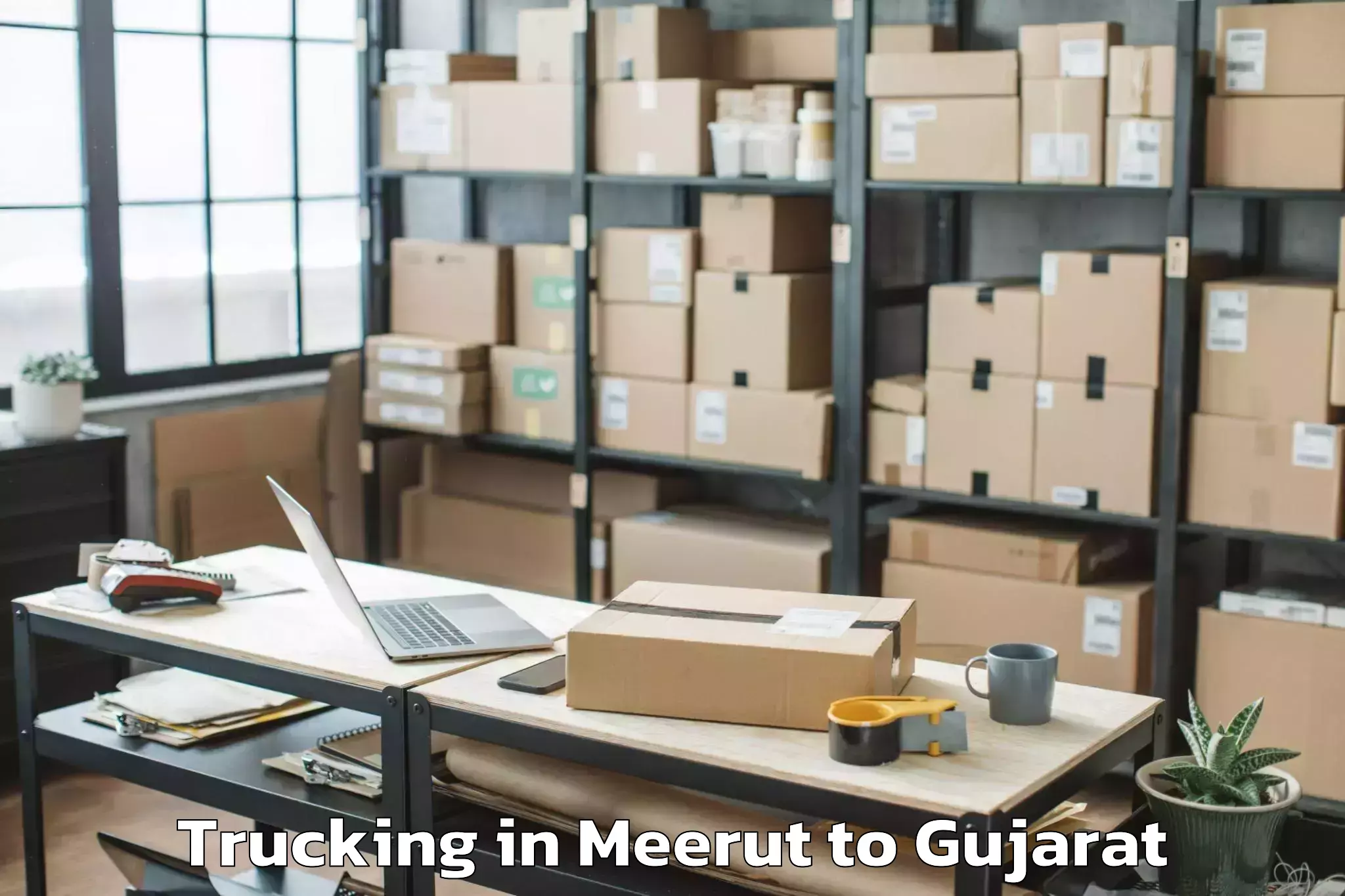 Affordable Meerut to Junagadh Trucking